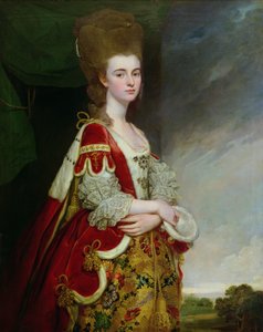 Lady Boston, geboren Christian Methuen door George Romney